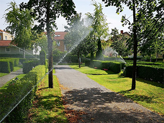 Bevattningssystem på Klosterkyrkogården Eskilstuna