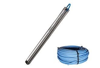 Grundfos SQE 2-55 inkl. skarvad blåkabel