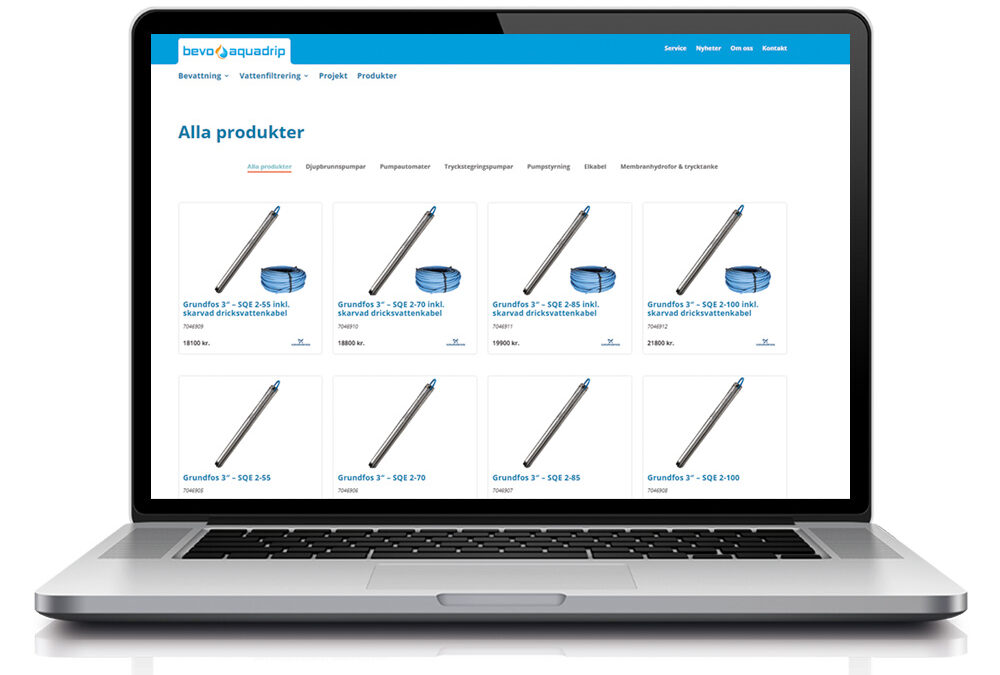 Ny webbshop med fokus på pumpar