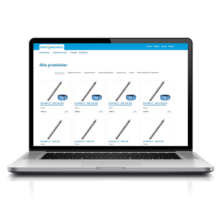 Ny webbshop med fokus på pumpar
