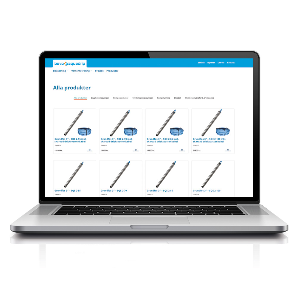 Ny webbshop från Aquadrip