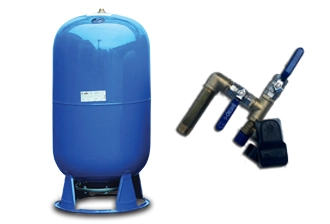 Hydropress stål 60l vertikal inklusive rördelssats